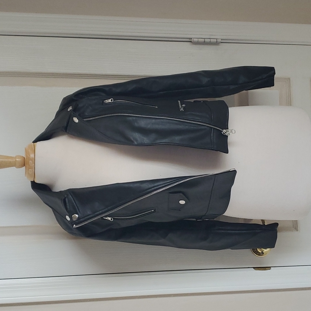 Faux Leather Black Jacket